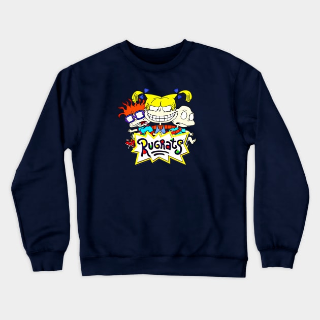 The Rugrats, Tommy, Chuckie and Angelica Crewneck Sweatshirt by RainbowRetro